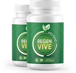Two bottles of RegenVive glucose support capsules